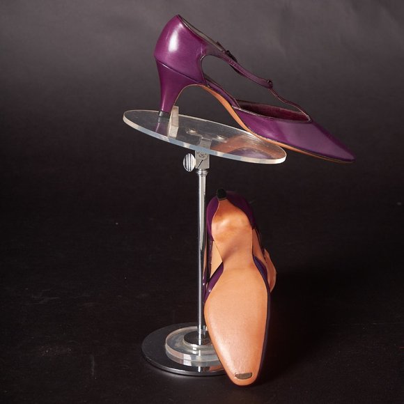1960s Purple T Strap Heels Shoes - Picture 3 of 10